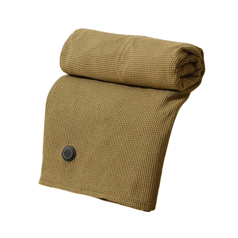 Wearable USB Electric Heated Blanket 3 Heating Levels Heated Shawl with 5000Mah Power Bank Portable Body Warmer Blanket