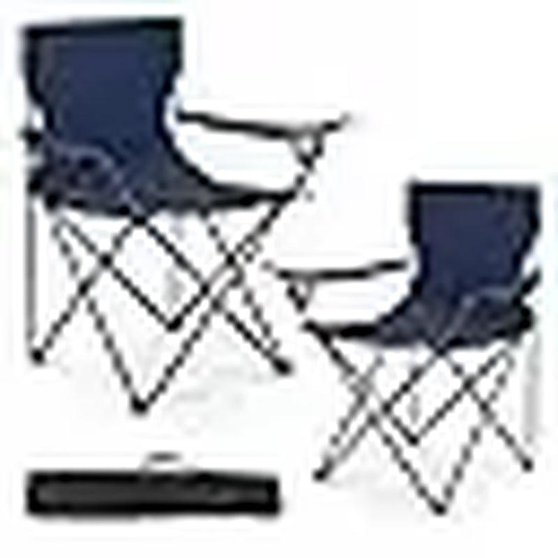 2 Pack Camping Chairs with Fan, Lightweight Camp Chair 300LBS Portable Foldable Chairs for Adults &