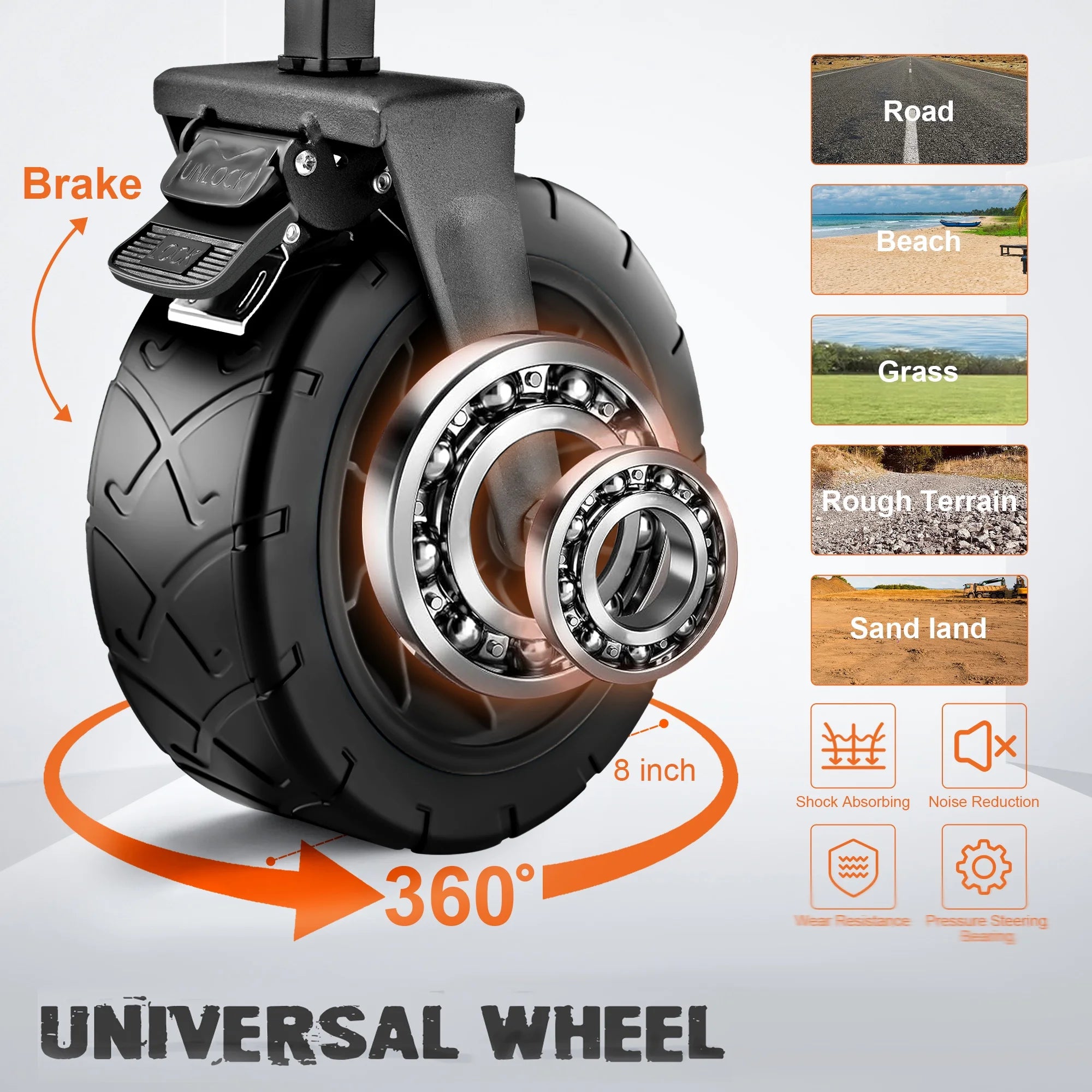 560Lbs Large Collapsible Wagon Cart, Foldable Heavy Duty Big Bucket Cart Wagon with Side Storage, Multi-Terrain Wheels with Brakes for Shopping, Camping, Garden, Grocery, Blue