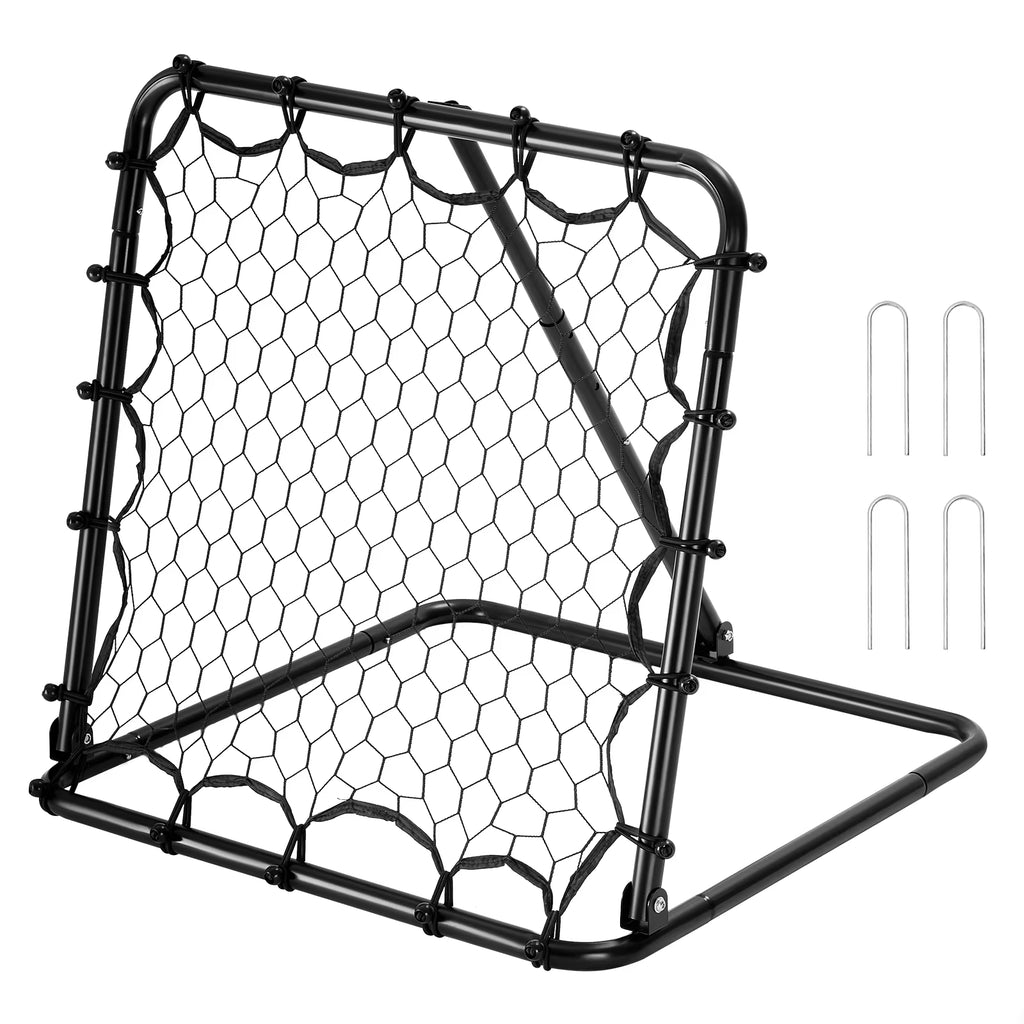 VEVOR 34"X34" Soccer Rebounder Rebound Net Kick-Back Portable Football Training Gifts Fully Adjustable Angles Goal Net