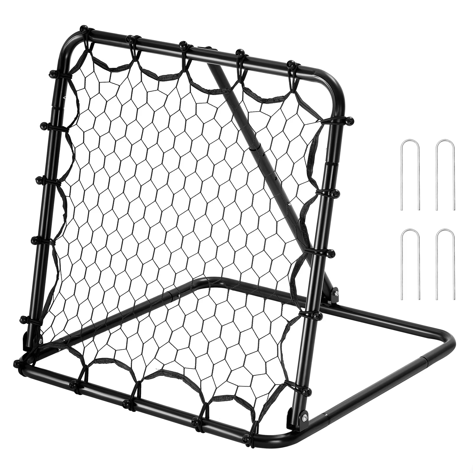 VEVOR 34"X34" Soccer Rebounder Rebound Net Kick-Back Portable Football Training Gifts Fully Adjustable Angles Goal Net