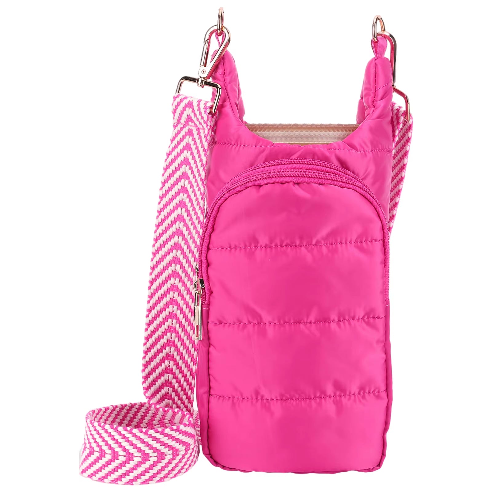 Water Bottle Holder Adjustable Wide Strap Water Bottle Carrier Portable Water Bottle Puffer Tote Soft for Outdoor Travel