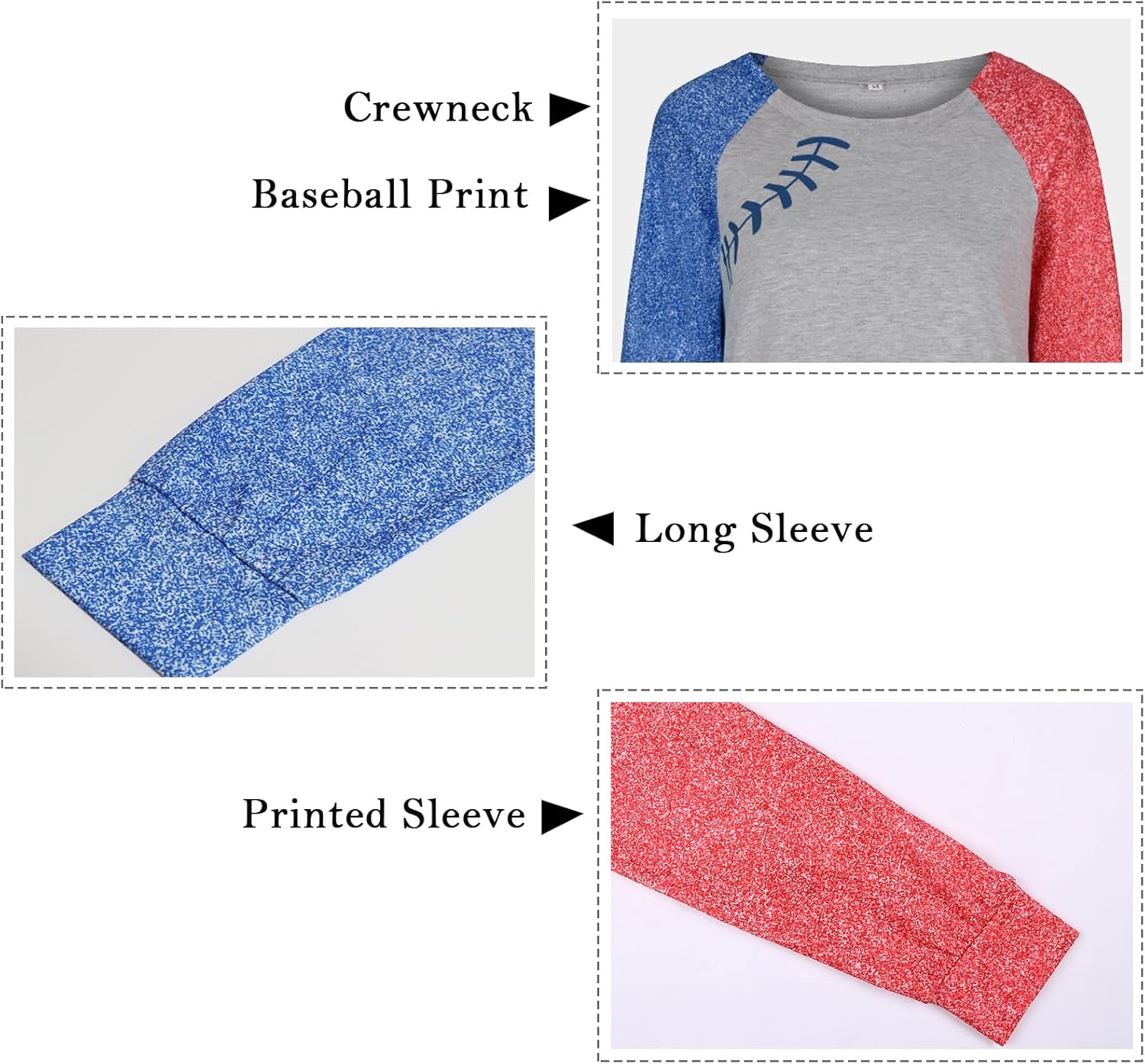 Womens Baseball Mom Shirt Long Sleeve Loose Comfy Patchwork Raglan Baseball Tees Tops