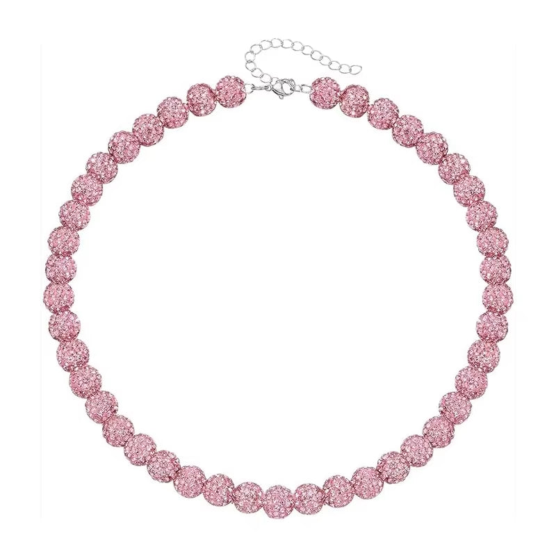 Baseball Necklace for Men Bling Baseball Necklace Rhinestone Ball Beaded Necklace Baseball Players Lovers Inspired Jewelry