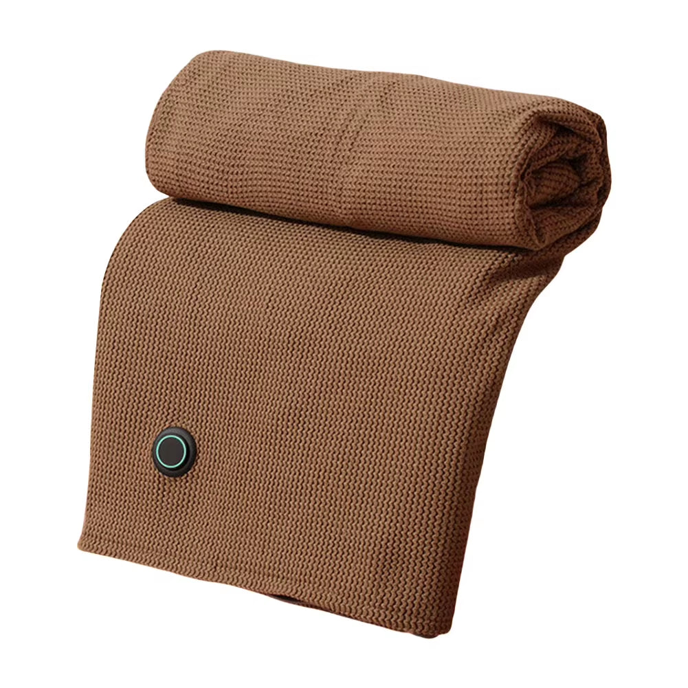 Wearable USB Electric Heated Blanket 3 Heating Levels Heated Shawl with 5000Mah Power Bank Portable Body Warmer Blanket