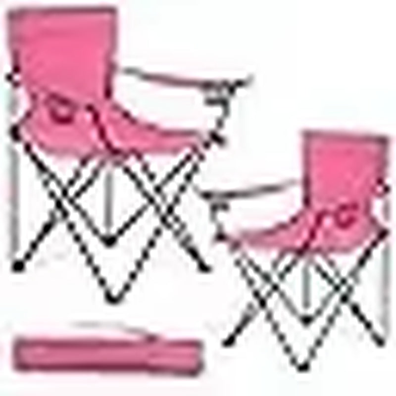 2 Pack Camping Chairs with Fan, Lightweight Camp Chair 300LBS Portable Foldable Chairs for Adults &