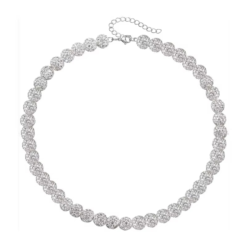 Baseball Necklace for Men Bling Baseball Necklace Rhinestone Ball Beaded Necklace Baseball Players Lovers Inspired Jewelry