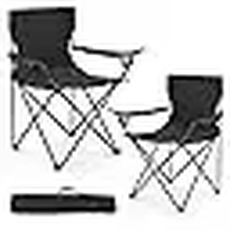 2 Pack Camping Chairs with Fan, Lightweight Camp Chair 300LBS Portable Foldable Chairs for Adults &