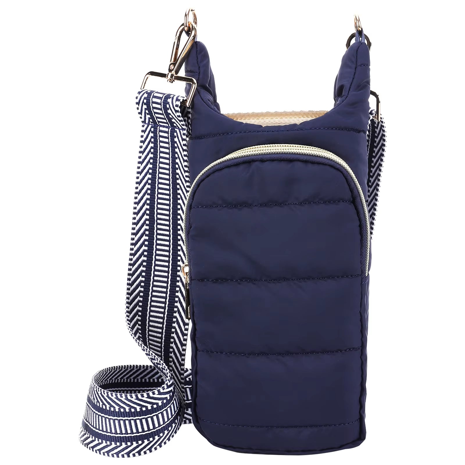 Water Bottle Holder Adjustable Wide Strap Water Bottle Carrier Portable Water Bottle Puffer Tote Soft for Outdoor Travel