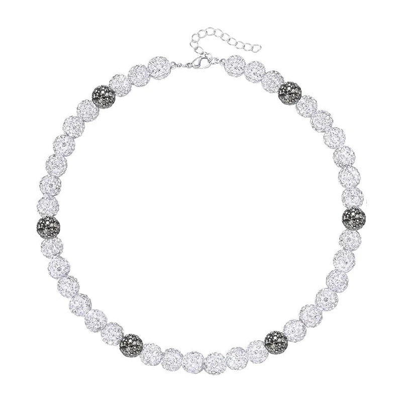 Baseball Necklace for Men Bling Baseball Necklace Rhinestone Ball Beaded Necklace Baseball Players Lovers Inspired Jewelry