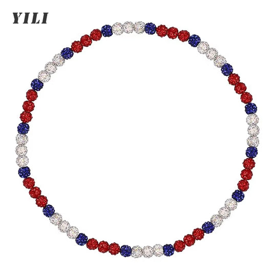 Baseball Necklace for Men Bling Baseball Necklace Rhinestone Ball Beaded Necklace Baseball Players Lovers Inspired Jewelry