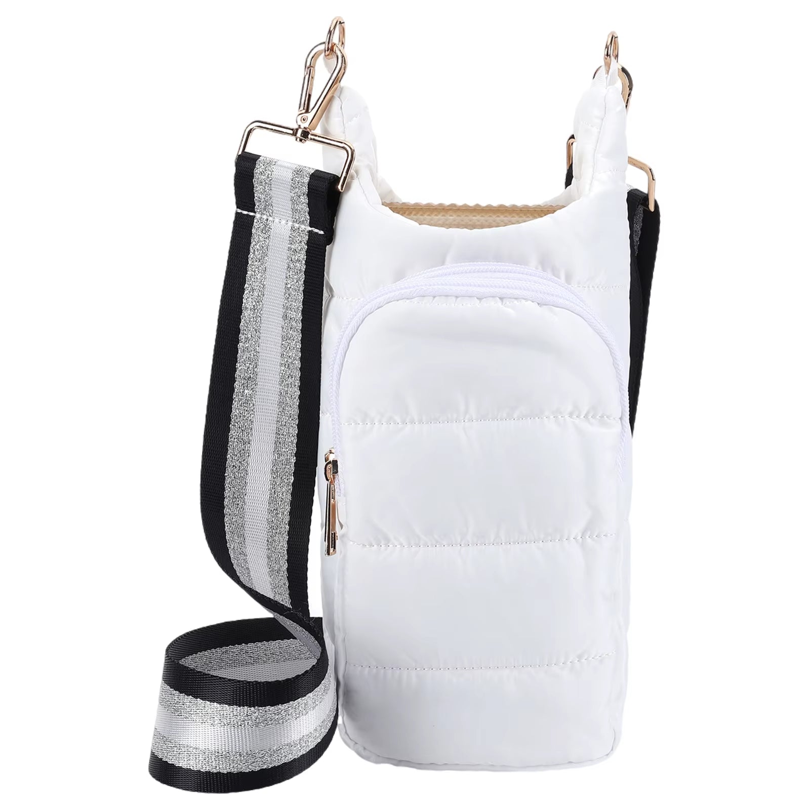 Water Bottle Holder Adjustable Wide Strap Water Bottle Carrier Portable Water Bottle Puffer Tote Soft for Outdoor Travel